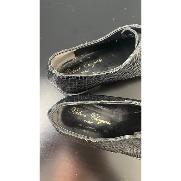 ROBERT CLERGERIE TEXTURED BLACK OXFORD DERBY SHOES 36 6 - Picture 5 of 8